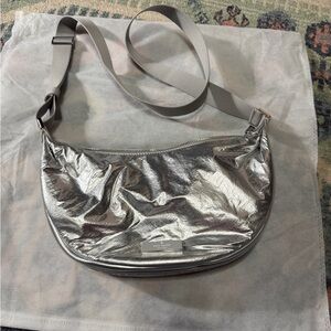 Kate Spade Metallic Silver Crossbody Bag
